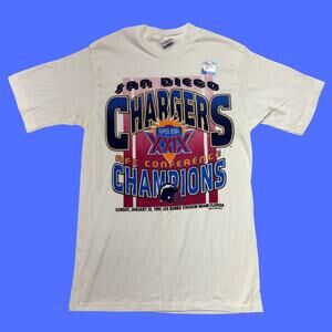 Vintage Deadstock 1995 San Diego Chargers T-Shirt Medium AFC Conference Champs